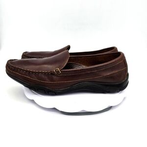 Allen Edmonds Shoe Mens 10 D Boulder Brown Leather Moc Toe Loafers